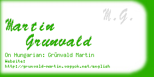 martin grunvald business card